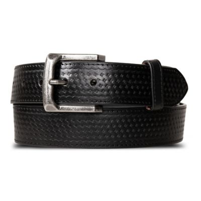 C.E. Schmidt Men's Leather Basketweave Belt, Brown, 1-3/8 in.