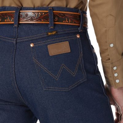 Image showing 3 th Wrangler Men's Classic Fit High-Rise Cowboy Cut Jeans, Rigid Indigo