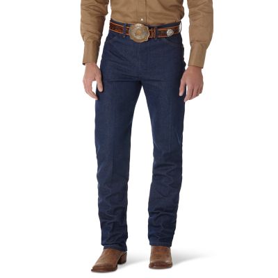 Image showing 0 th Wrangler Men's Classic Fit High-Rise Cowboy Cut Jeans, Rigid Indigo