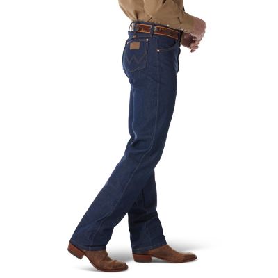 Image showing 2 th Wrangler Men's Classic Fit High-Rise Cowboy Cut Jeans, Rigid Indigo
