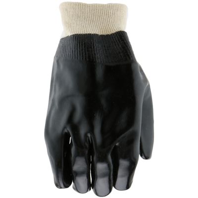 Image showing  Men's Cotton PVC-Coated Work Gloves with Knit Wrist, 1-Pair