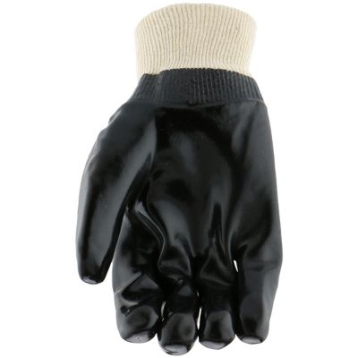 Image showing  Men's Cotton PVC-Coated Work Gloves with Knit Wrist, 1-Pair