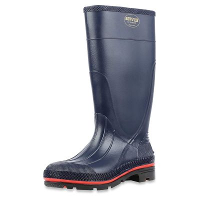 Servus Unisex Adult MAX PVC Chemical-Resistant Knee-High Waterproof Work Boots, 15 in., Navy