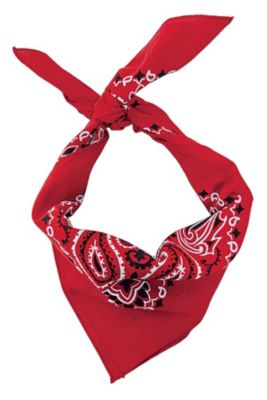 Image showing  Unisex Adult Paisley Cotton Bandana, Red