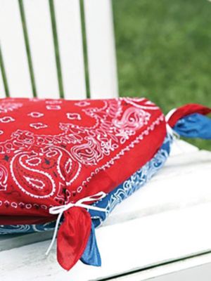 Image showing  Unisex Adult Paisley Cotton Bandana, Red