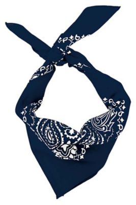 Image showing  Unisex Adult Paisley Bandana, Navy