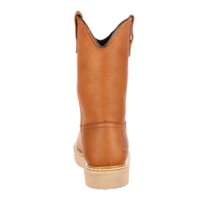 Image showing  Men's Farm and Ranch Round Toe Wedge Pull-On Wellington Work Boots, 11 in.