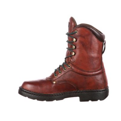 Image showing 6 th Georgia Boot Men's Eagle Light Round Toe Lace-Up Work Boots, 8 in.