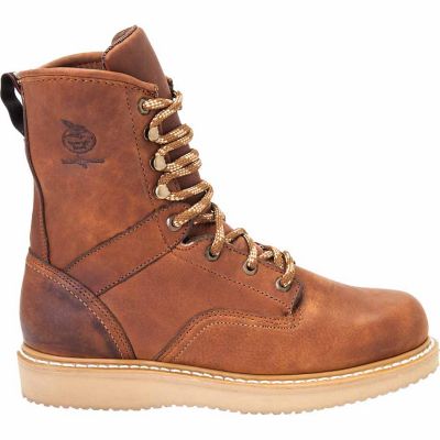 Image showing 7 th Georgia Boot Men's Barracuda Gold Wedge Round Toe Work Boots, 8 in.