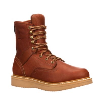 Image showing  Men's Barracuda Gold Wedge Round Toe Work Boots, 8 in.