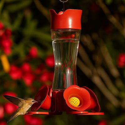 Image showing 7 th Perky-Pet 8 oz. Pinch-Waist Glass Hummingbird Nectar Feeder