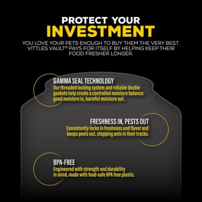 Image showing 5 th Gamma2 Vittles Vault Pet Food Storage Container, 50 lb.