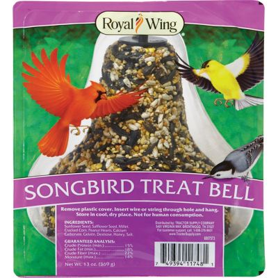 Royal Wing Songbird Treat Bell for Wild Birds, 13 oz.