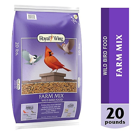 Royal Wing Farm Mix Wild Bird Food, 20 lb.