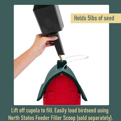 Image showing  8 lb. Red Barn Bird Feeder