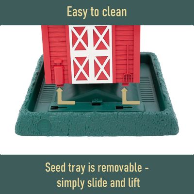 Image showing  8 lb. Red Barn Bird Feeder