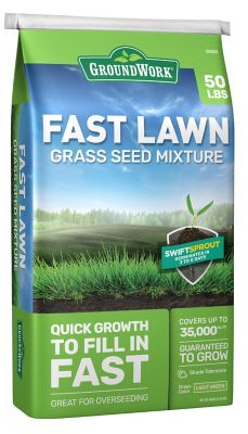 GroundWork Fast Lawn Grass Seed Mixture, 50 lb., 440AP0050UC-50 at