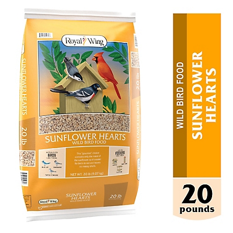 Royal Wing Sunflower Hearts Wild Bird Food, 20 lb.