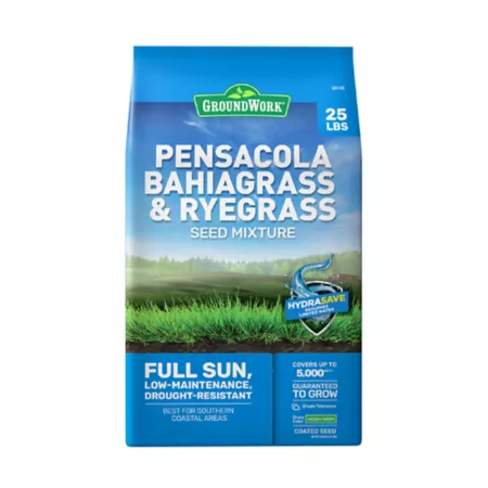 GroundWork 25 lb 5 000 sq ft Pensacola Bahiagrass Grass Seed Mix Grass Seed