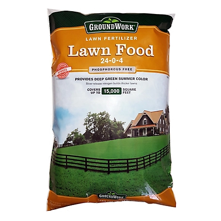 GroundWork 50 lb. 15,000 sq. ft. 24-0-4 Lawn Food Fertilizer