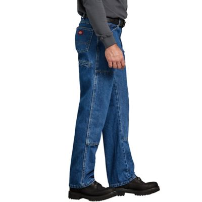 Image showing 1 th Dickies Men's Relaxed Fit Mid-Rise Workhorse Denim Work Jeans with Double Knees