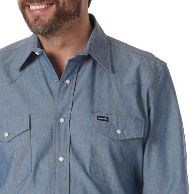 Image showing  Men's Cowboy Cut Western Firm Finish Work Shirt