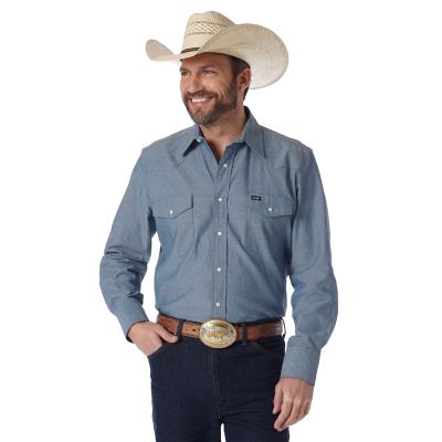Image showing  Men's Cowboy Cut Western Firm Finish Work Shirt