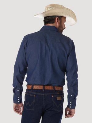 Image showing  Men's Cowboy Cut Western Firm Finish Work Shirt