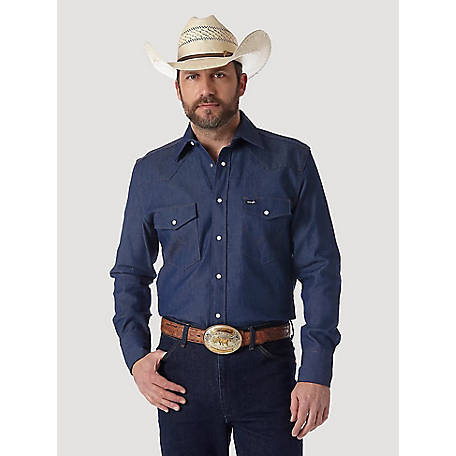 Wrangler Men's Cowboy Cut Western Firm Finish Work Shirt - 7014709 at  Tractor Supply Co.