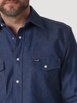 Image showing  Men's Cowboy Cut Western Firm Finish Work Shirt