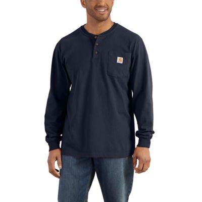 Image showing  Men's K128 Workwear Long-Sleeve Pocket Henley Shirt