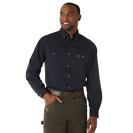 Wrangler Men's Riggs Workwear Solid Twill Work Shirt - 7076248 at Tractor  Supply Co.