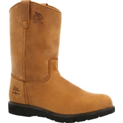 Georgia Boot Men's Farm & Ranch Wellington Comfort Core Work Boots, 11 in.