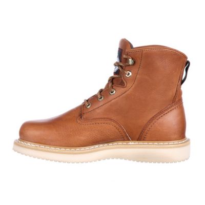 Image showing  Men's Round Toe Lace-Up Wedge Work Boots, 6 in.