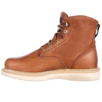 Image showing  Men's Round Toe Lace-Up Wedge Work Boots, 6 in.