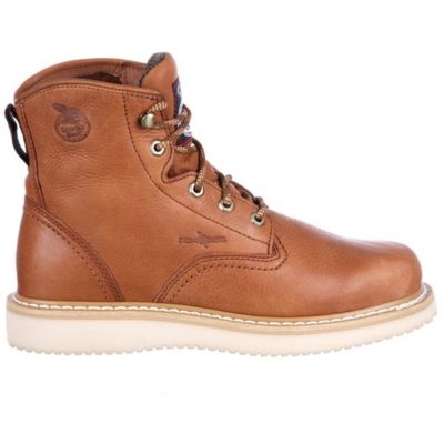 Image showing  Men's Round Toe Lace-Up Wedge Work Boots, 6 in.
