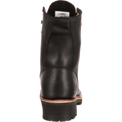 Image showing 4 th Georgia Boot Men's Round Toe Logger Work Boots, 8 in., Black