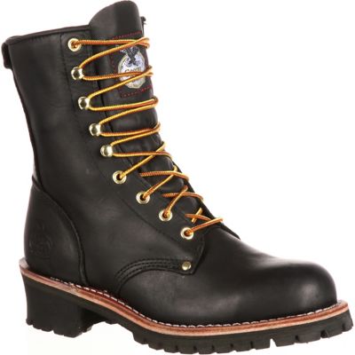 Georgia Boot Men's Logger Work Boots, 8 in., Black at Tractor Supply Co.