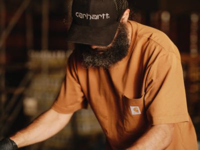 Image showing 6 th Carhartt Men's Iconic K87 Loose Fit Heavyweight Short-Sleeve Pocket T-Shirt