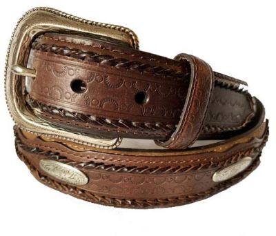 C.E. Schmidt Men's High Plains Drifter Ornamented Leather Belt at ...