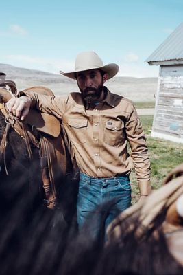 Image showing  Men's Cowboy Cut Western Firm Finish Work Shirt
