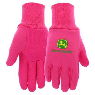 John Deere Women's Jersey Winter Gloves, 1 Pair, Pink