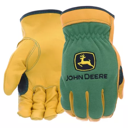 John Deere Men's Grained Deerskin Leather Driver Gloves 1 Pair Gardening Gloves