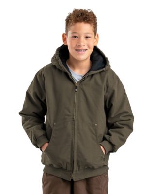 Berne Kids' Softstone Duck Quilt-Lined Hooded Jacket