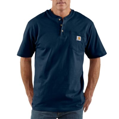 Image showing  Men's Heavyweight Loose Fit Short-Sleeve Pocket Henley T-Shirt