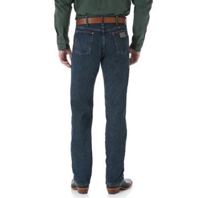 Wrangler Men's Original Fit High-Rise Cowboy Cut Western Jeans, Warn Dark