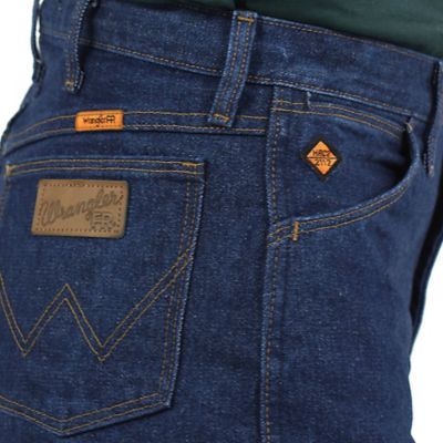 Image showing 3 th Wrangler Men's FR Flame-Resistant Hi-Vis Original Fit High-Rise Work Jeans