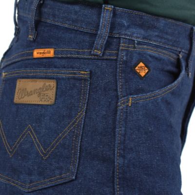 Image showing 3 th Wrangler Men's FR Flame-Resistant Hi-Vis Original Fit High-Rise Work Jeans