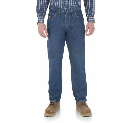 Image showing 1 th Wrangler Men's FR Flame-Resistant Hi-Vis Relaxed Fit Mid-Rise Riggs Workwear Jeans