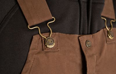 Image showing  Men's Washed Duck Quilt-Lined Insulated Bib Overalls